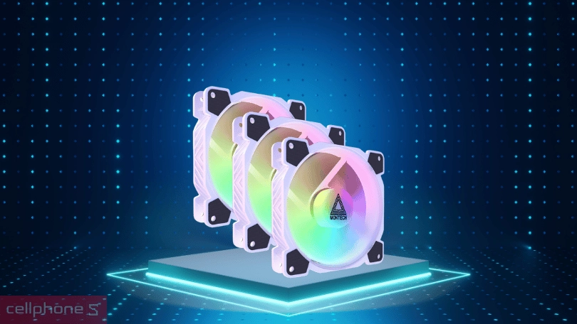 Quạt LED Montech Z3 Pro A-RGB - kiểm soát hiệu quả tiếng ồn 