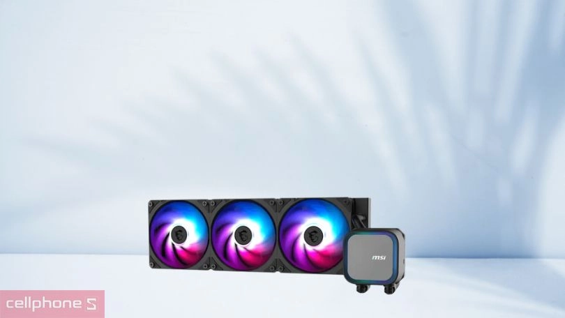 Hệ thống quạt, ống dẫn nhiệt của tản nhiệt nước MSI Mag Coreliquid A13 360