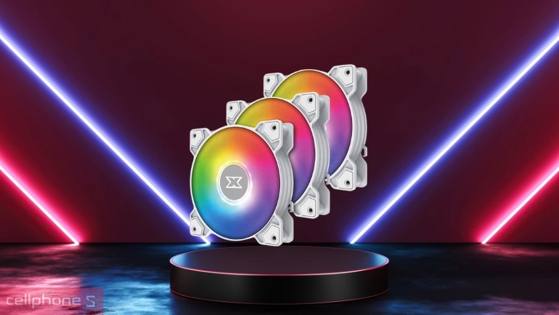 Tản nhiệt bộ 3 Fan Xigmatek Starz Arctic A RGB - Độ ồn thấp, LED RGB bắt mắt