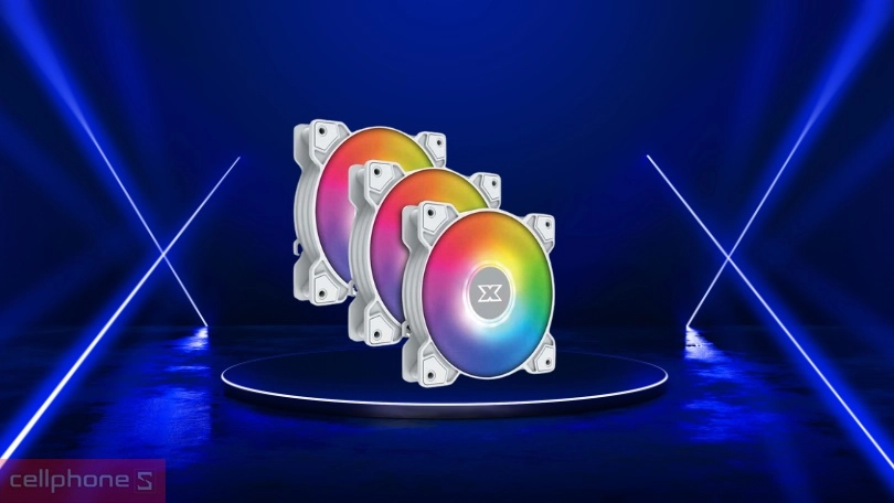 Tản nhiệt bộ 3 Fan Xigmatek Starz Arctic A RGB - Độ ồn thấp, LED RGB bắt mắt