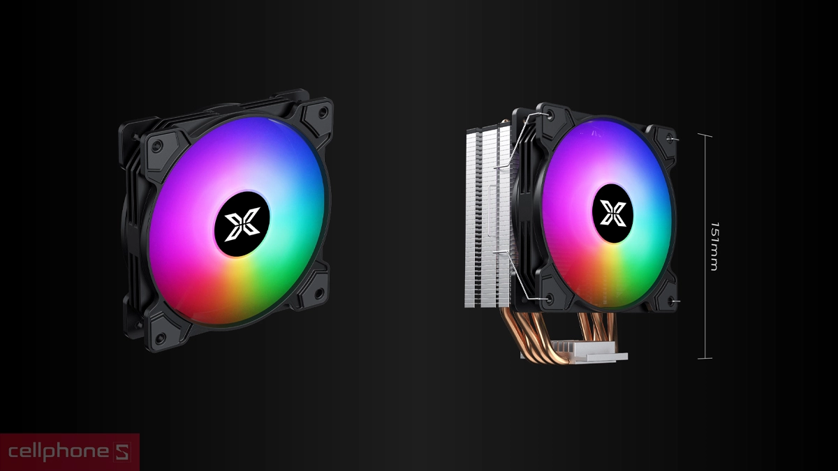 Quạt 120mm PWM RGB vận h&agrave;nh &ecirc;m v&agrave; linh hoạt