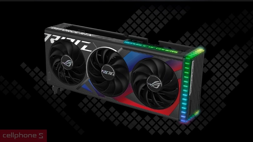 Thiết kế VGA Asus ROG Strix GeForce RTX 4060 Ti OC 8GB ROG Strix RTX4060Ti