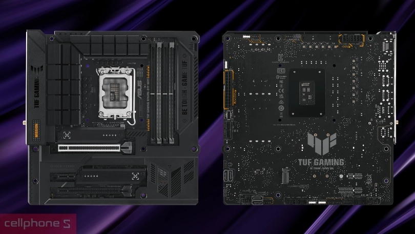 Thiết kế mainboard ASUS TUF Gaming B760M-BTF WiFi D5