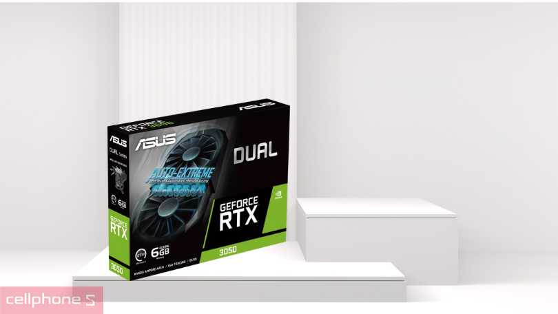 VGA Asus Dual RTX 3050 6GB GDDR6 mạnh mẽ, tăng cường hiệu suất