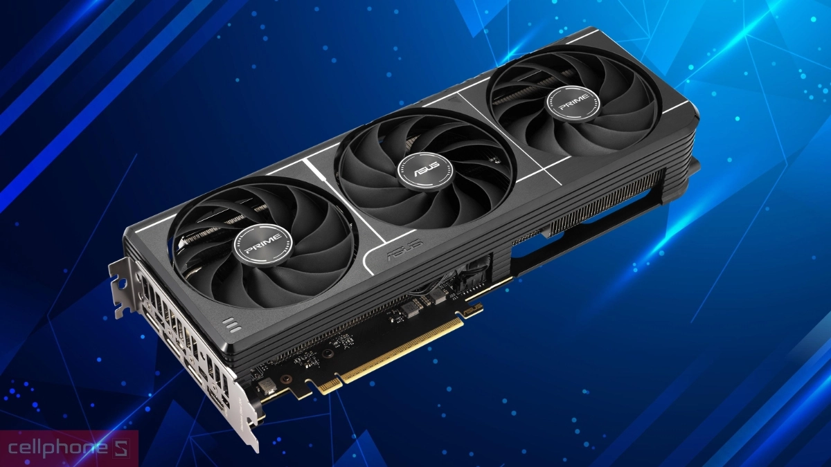 VGA Asus Prime Geforce RTX 5060 Ti 8GB OC - Tản nhiệt tối ưu với quạt Axial-tech