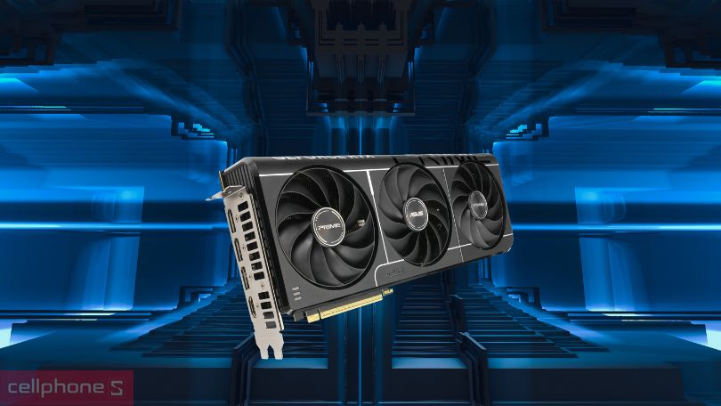 Hệ thống tản nhiệt của VGA Asus Prime GeForce RTX 5070 Ti 16GB