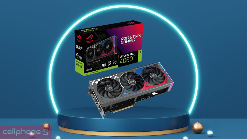 VGA Asus ROG STRIX RTX 4060Ti 8GB Gaming GDDR6 - Thiết kế độc đáo, đậm chất ROG Strix