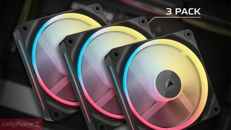 Thiết kế quạt Corsair iCUE LINK LX120-R RGB White