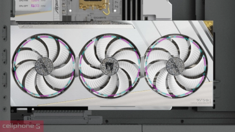 Thiết kế VGA Gigabyte Geforce RTX 4080 Super Aorus Xtreme ICE 16GB