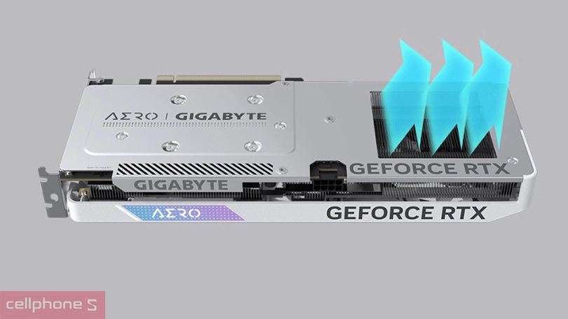 Tản nhiệt trên VGA Gigabyte RTX 4060 AERO OC 8GB GDDR6