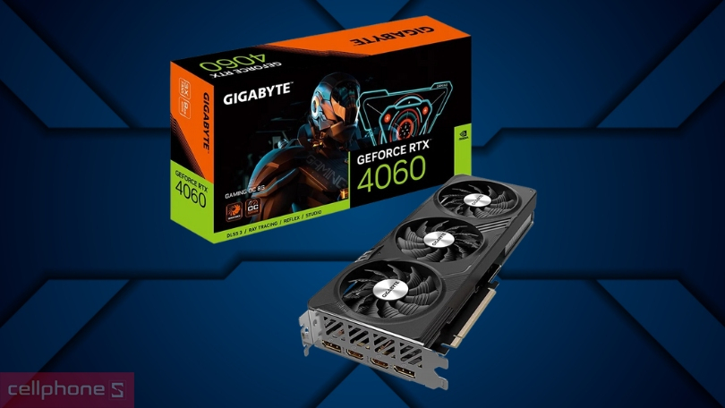 Thiết kế VGA Gigabyte RTX 4060 Gaming OC 8GB GDDR6