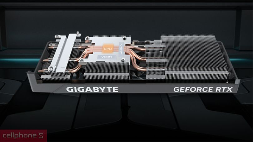 Hệ thống tản nhiệt hiện đại của VGA Gigabyte RTX 4060 TI Eagle OC 8G N406TEAGLE OC-8GD