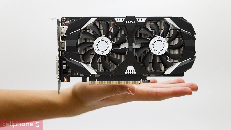 Đánh giá thiết kế VGA MSI GTX 1050 Ti 4GT OCV1