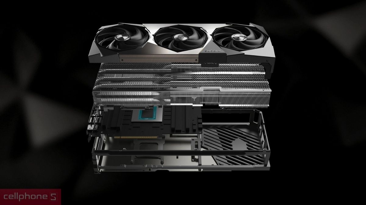 Hệ thống làm mát của VGA MSI GeForce RTX 5090 32G Suprim SOC