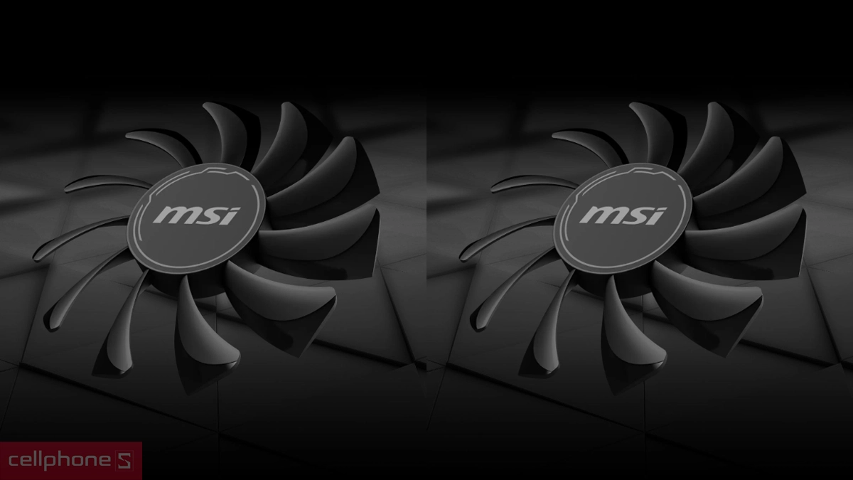 Thiết kế tản nhiệt VGA MSI GeForce RTX 3050 VENTUS 2X E 6G OC