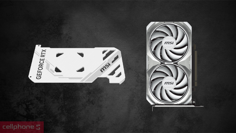 Thiết kế, độ bền của VGA MSI Geforce RTX 4060 Ventus 2X White 8GB