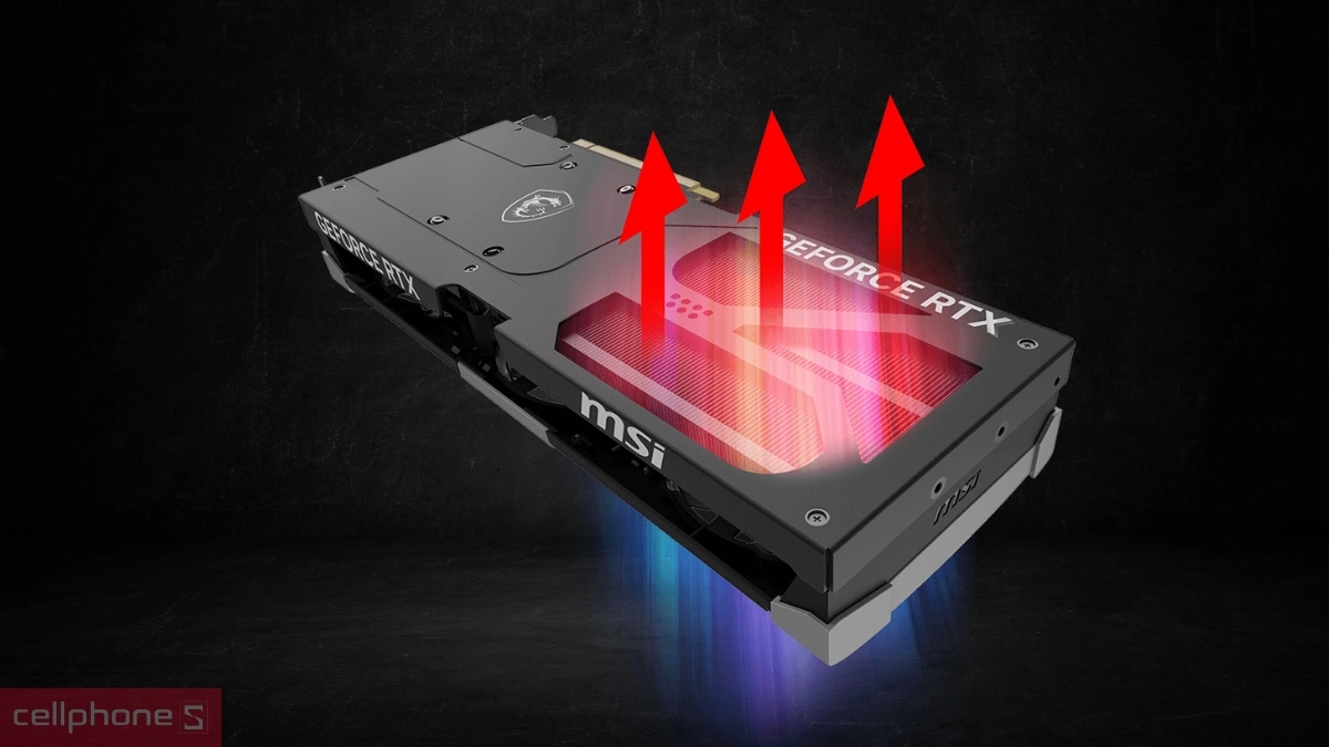 Khả năng tản nhiệt của VGA MSI Geforce RTX 5070 TI 16G Ventus 3X OC