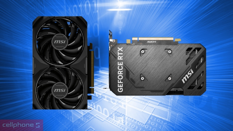 Thiết kế VGA MSI RTX 4060 VENTUS 2X Black 8G OC