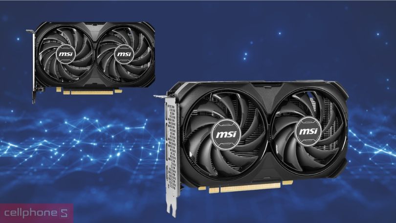 Tản nhiệt VGA MSI RTX 4060 VENTUS 2X Black 8G OC