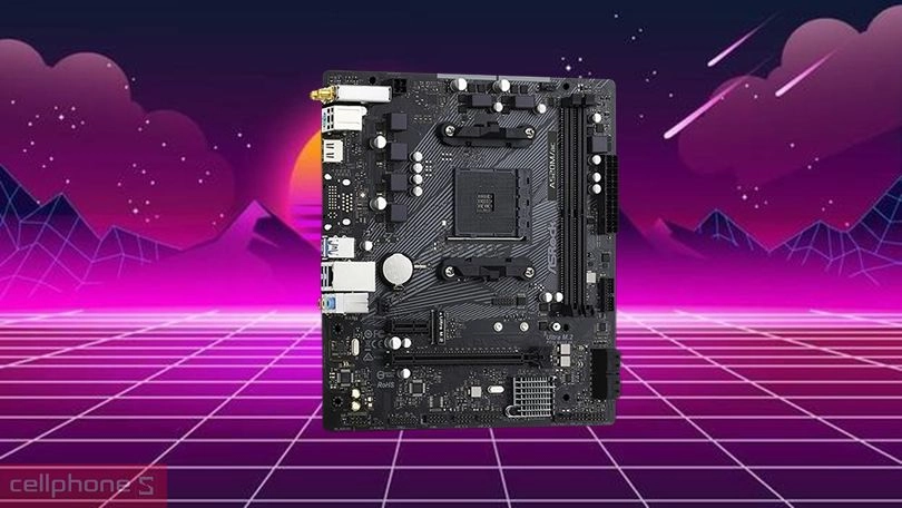 Kết nối trên mainboard Asrock A520M/AC D4 AM4 Wifi