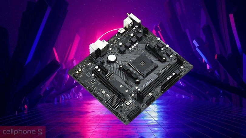 Thiết kế mainboard Asrock A520M/AC D4 AM4 Wifi