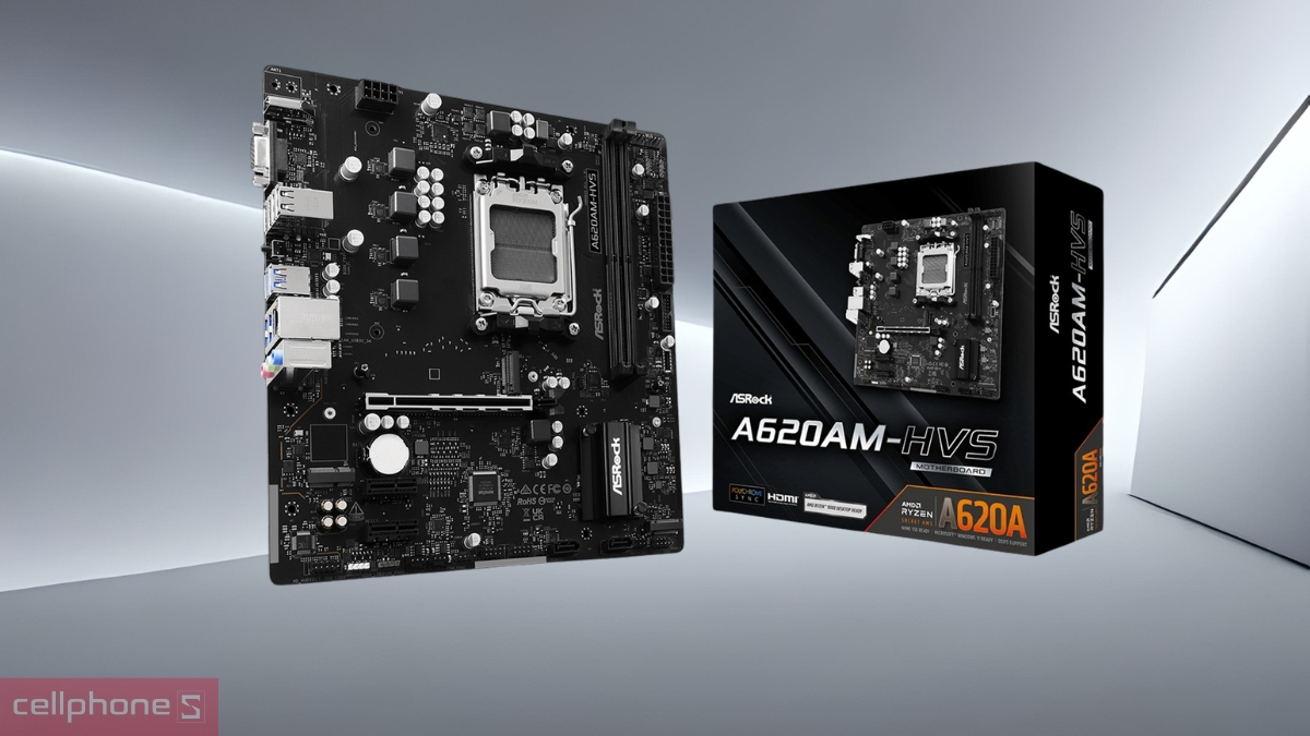 Kiểu dáng Mainboard ASRock A620AM-HVS DDR5