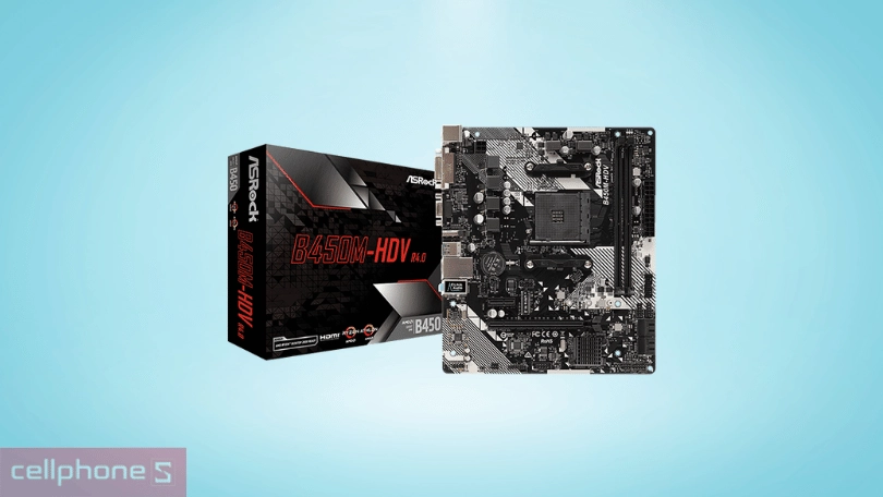 Mainboard Asrock B450M HDV R4 - Vẻ ngoài ấn tượng, tốc độ truyền nhanh chóng