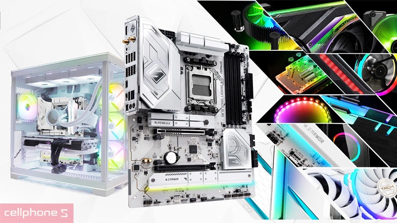 Thiết kế mainboard Asrock X870 Steel Legend Wifi D5