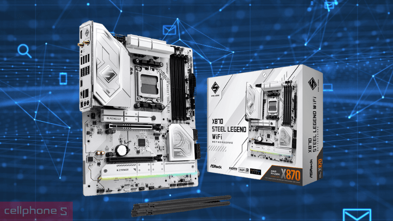 Công nghệ tản nhiệt hiện đại của mainboard Asrock X870 Steel Legend Wifi D5