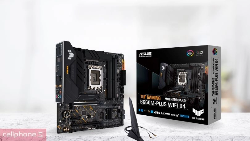 Mainboard Asus TUF Gaming B660M-Plus Wifi D4 bền bỉ, mạnh mẽ