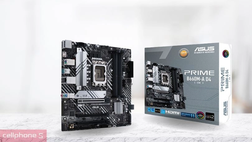 Mainboard Asus Prime B660M-A D4-CSM kết nối cực nhanh, làm mát toàn diện