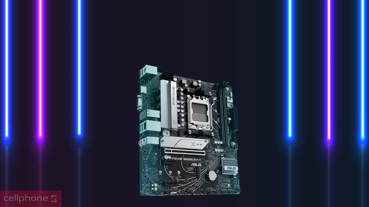 Thiết kế, đèn nền của mainboard ASUS Prime B650M-K