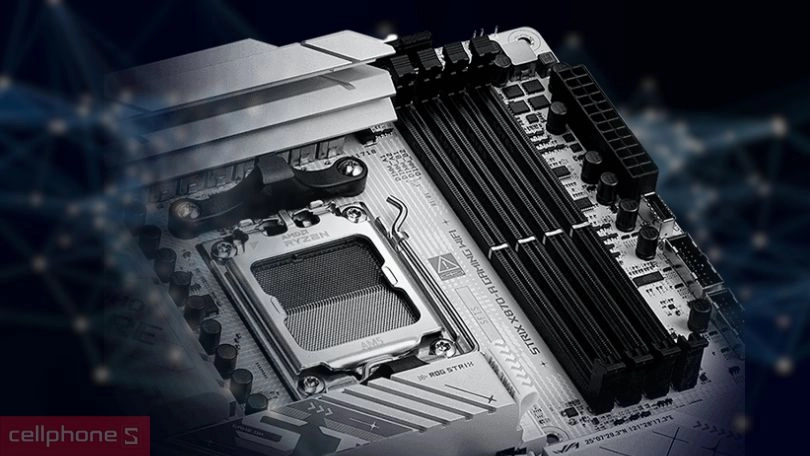 tản nhiệt trên mainboard ASUS ROG Strix X870-A Gaming WiFi