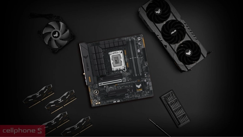 Độ bền, khả năng tản nhiệt và lọc tạp âm của mainboard Asus TUF Gaming B760M-Plus Wifi D5