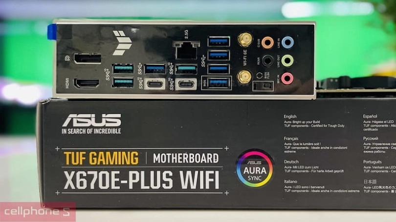 Thiết kế mainboard Asus TUF Gaming X670E-Plus Wifi DDR5