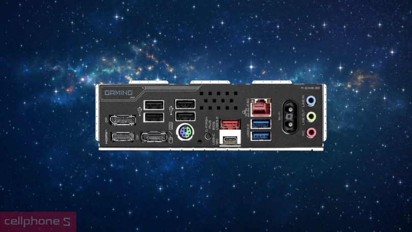 Hệ thống cổng kết nối của mainboard Gigabyte B850M Gaming X WF6E