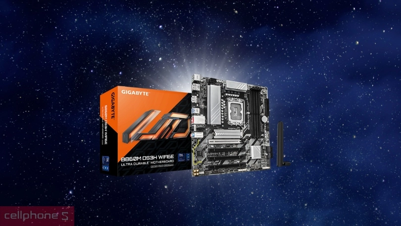 Mainboard Gigabyte B860M DS3H Wifi6E đỉnh cao hiệu năng, làm mát toàn diện