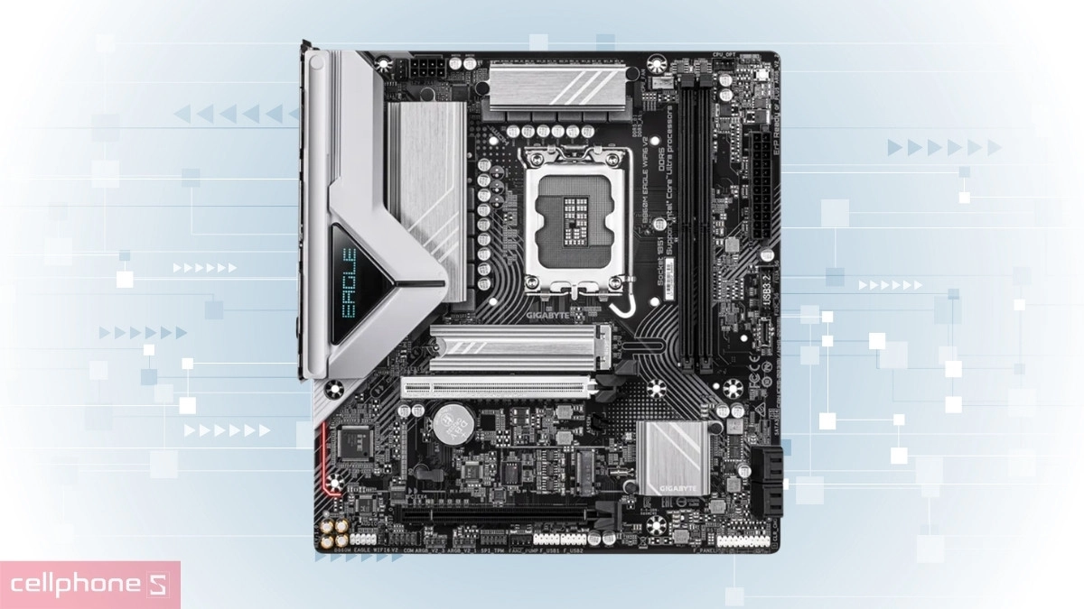 RAM trên mainboard Gigabyte B860M Eagle Wifi6 V2 DDR5