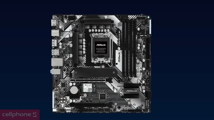 Thiết kế mainboard ASRock B760M Pro-A D4 Wifi 6E
