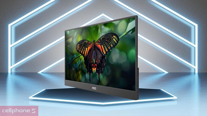 Màn hình di động AOC 16T10 15.6 inch - Thiết kế mỏng nhẹ tiện lợi với chất lượng hiển thị tốt