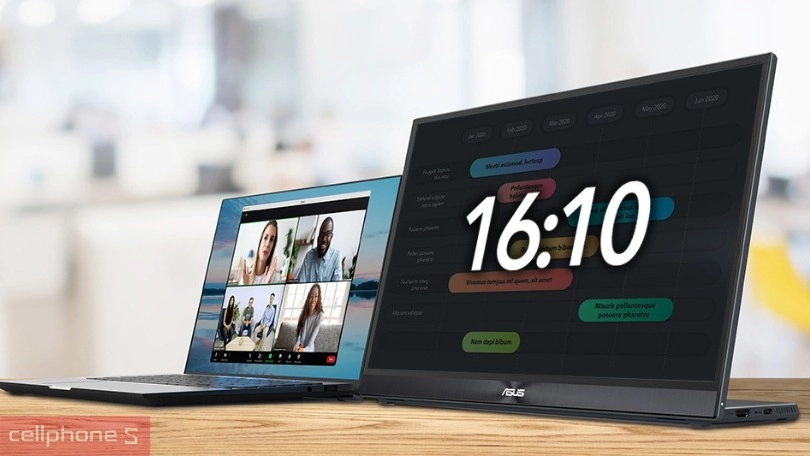 Thiết kế màn hình di động Asus Zenscreen MB16QHG 16 inch