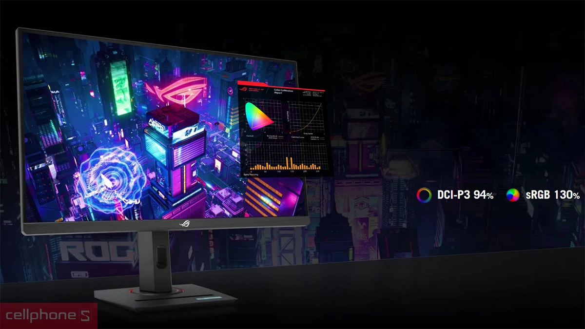 Dải màu màn hình ASUS ROG Strix XG27ACMS 27 inch