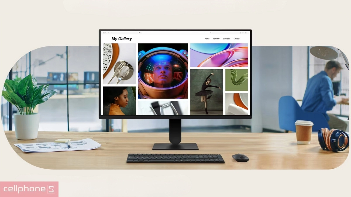 Màn hình LG 24U411A-B 24 inch - Thiết kế mỏng, hình ảnh chân thực