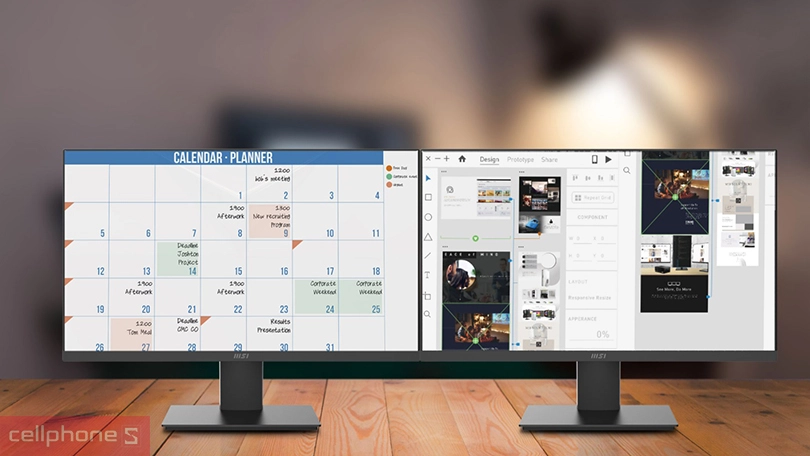 Kiểu dáng màn hình MSI Pro MP241X 24 inch