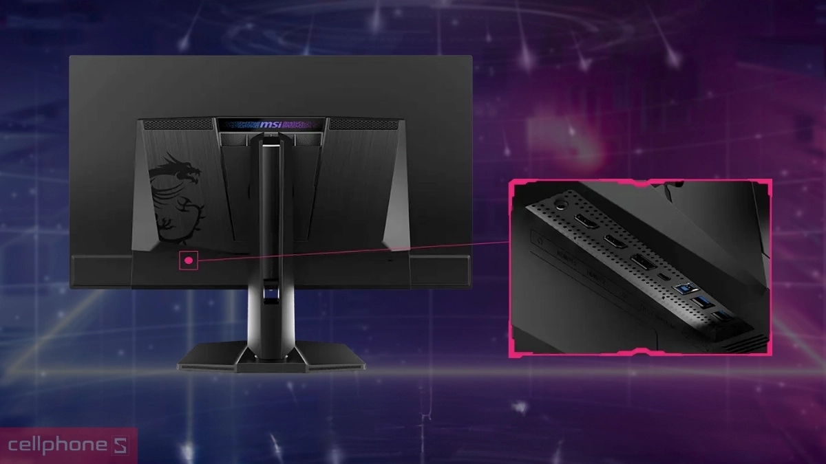 Màn hình gaming MSI MPG 322URX QD-OLED 32 inch sở hữu hệ thống cổng giao tiếp đa dạng