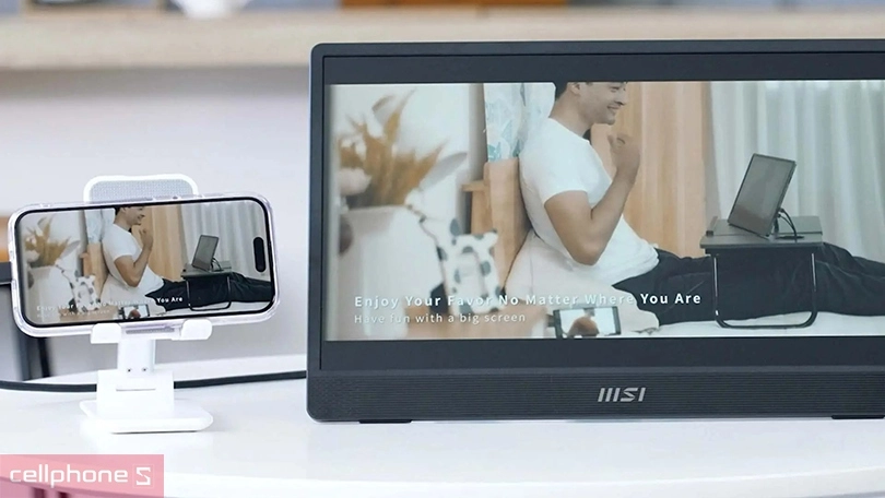 Kết nối màn hình MSI Pro MP161 E2 15.6 inch