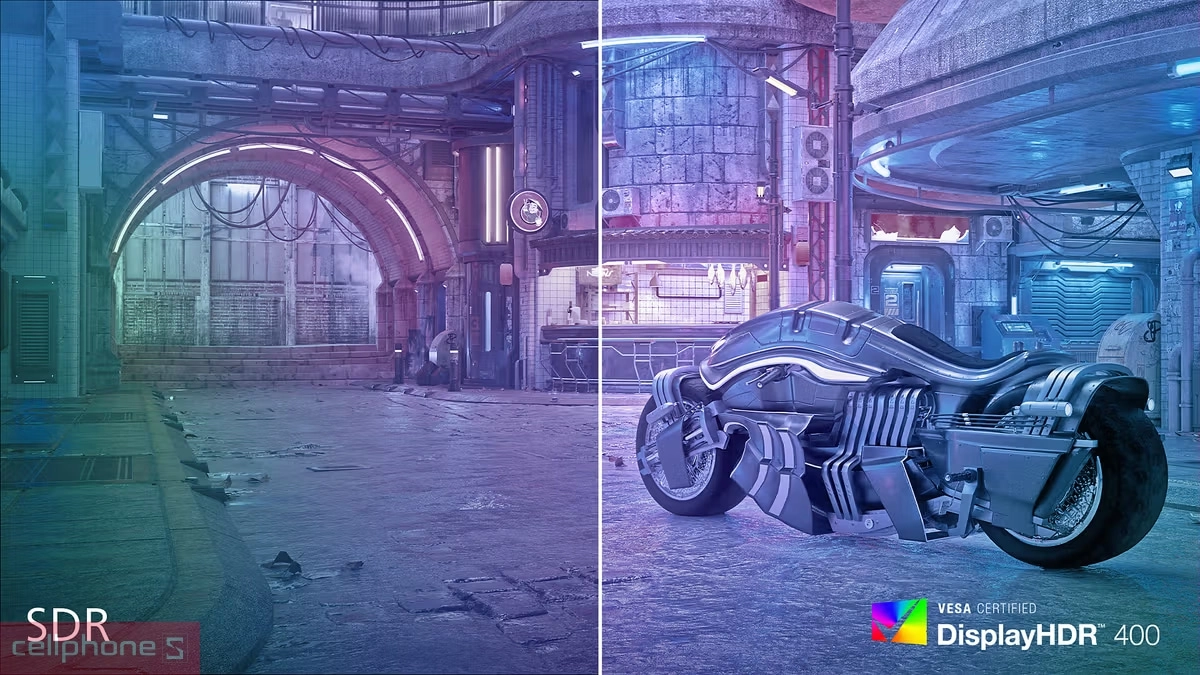 Chứng nhận HDR 400 cùng Smart MBR 0.3ms mượt mà