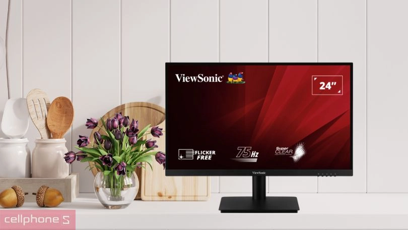 Thiết kế màn hình75hz Viewsonic VA2406-H 24 inch