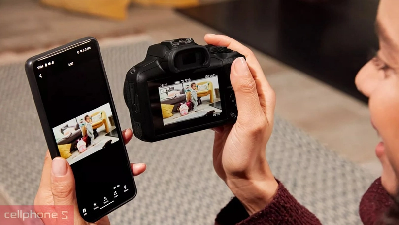 Canon r100 có thể kết nối Bluetooth và Wifi