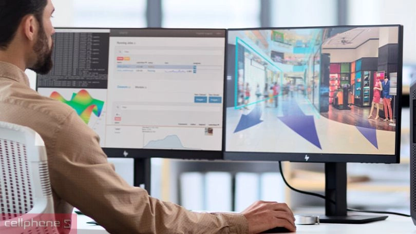 màn hình máy tính HP dễ dàng linh hoạt, điều chỉnh độ nghiêng dễ dàng